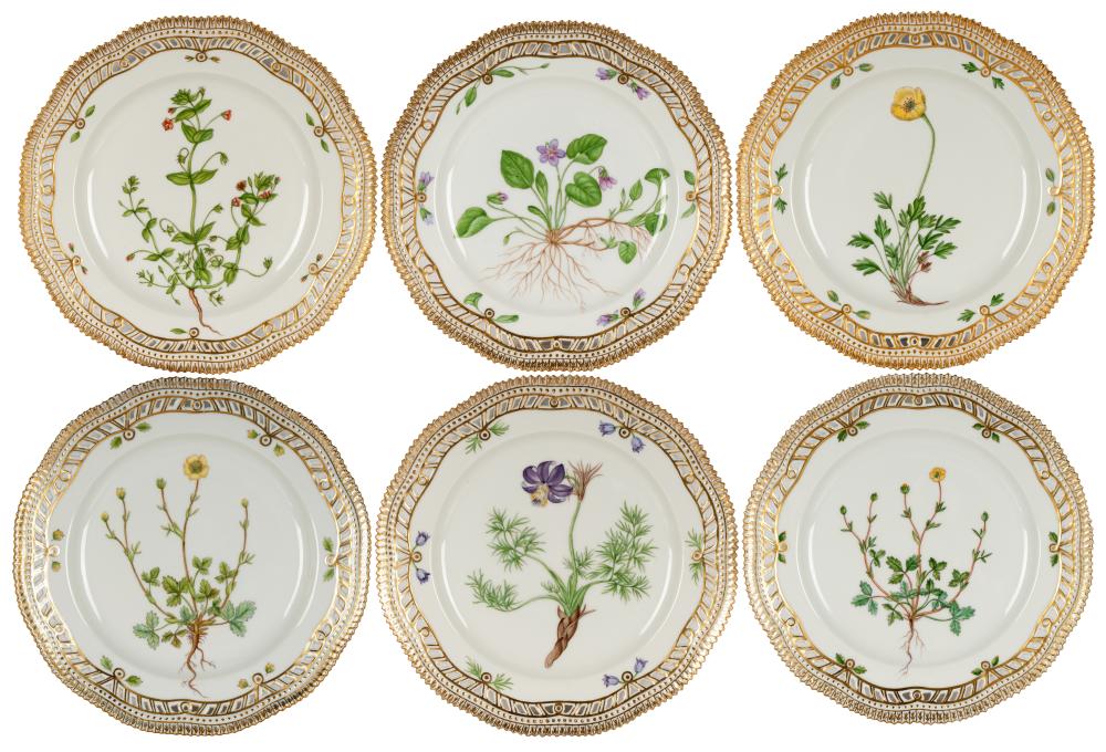 SIX ROYAL COPENHAGEN FLORA DANICA  331d1e