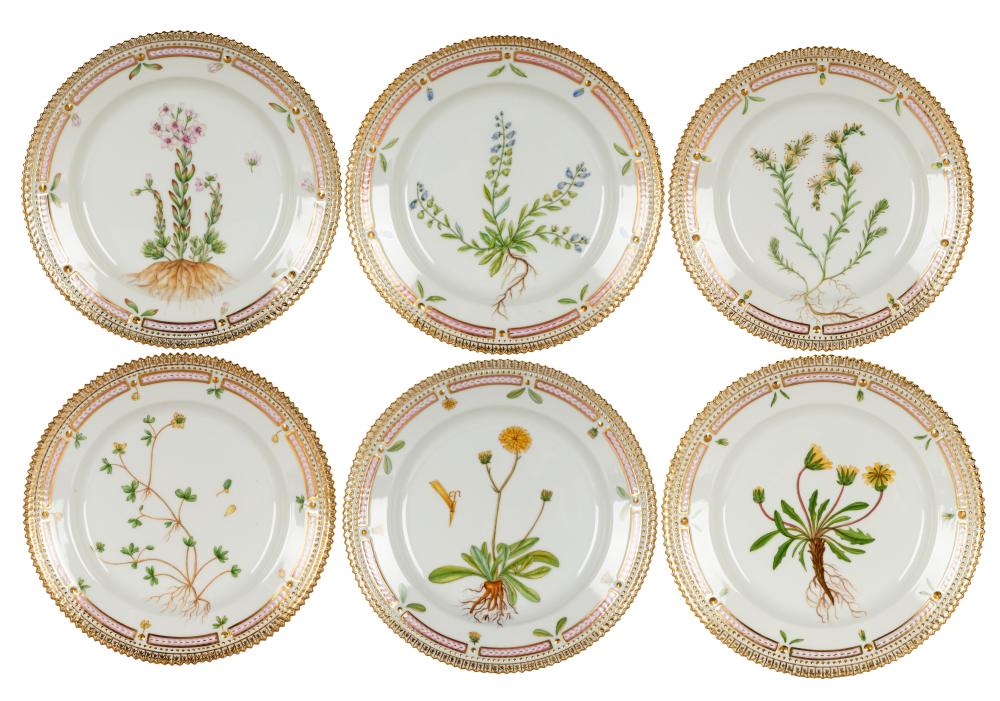 SIX ROYAL COPENHAGEN "FLORA DANICA"