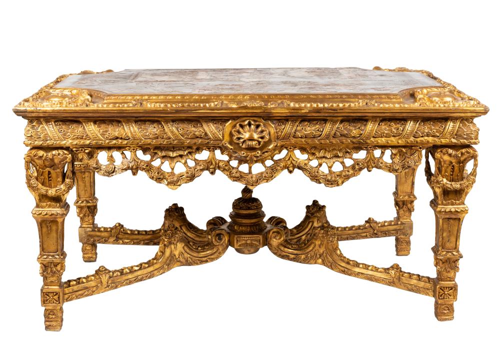 LOUIS XIV-STYLE GILTWOOD TABLEthe