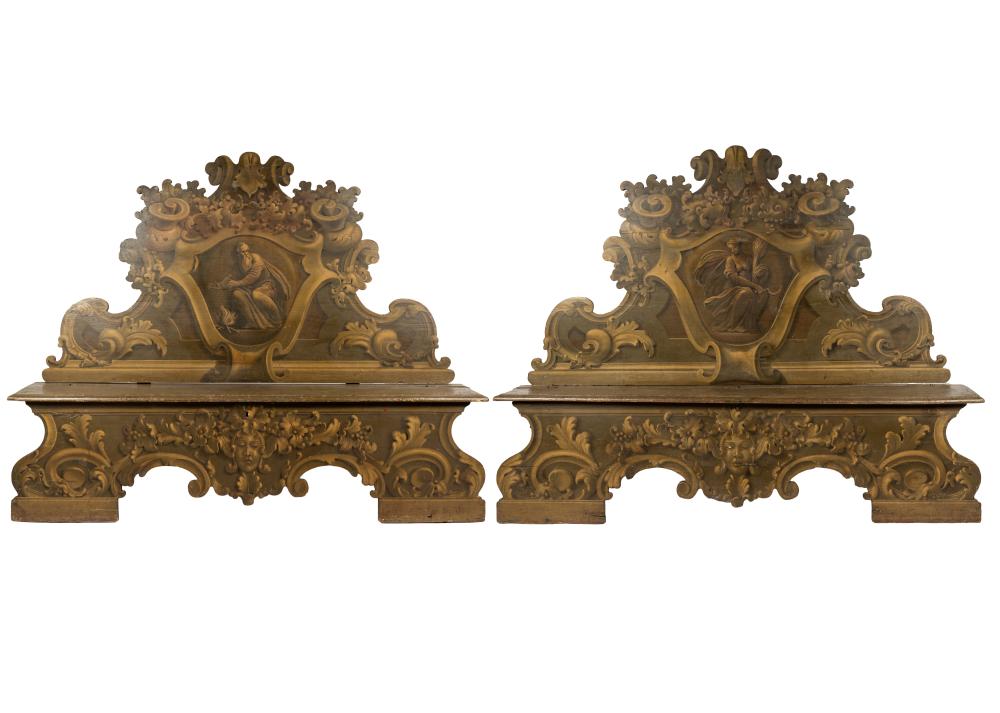 PAIR OF ITALIAN PAINTED WOOD BENCHESeach 331da7