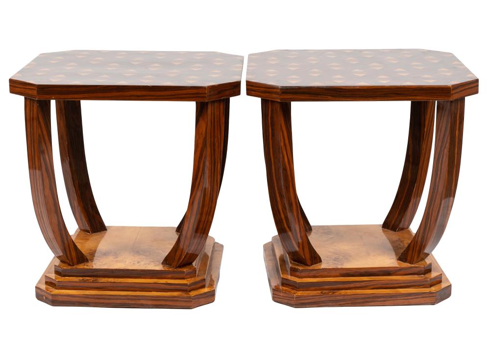 PAIR OF ART DECO-STYLE SIDE TABLESwith