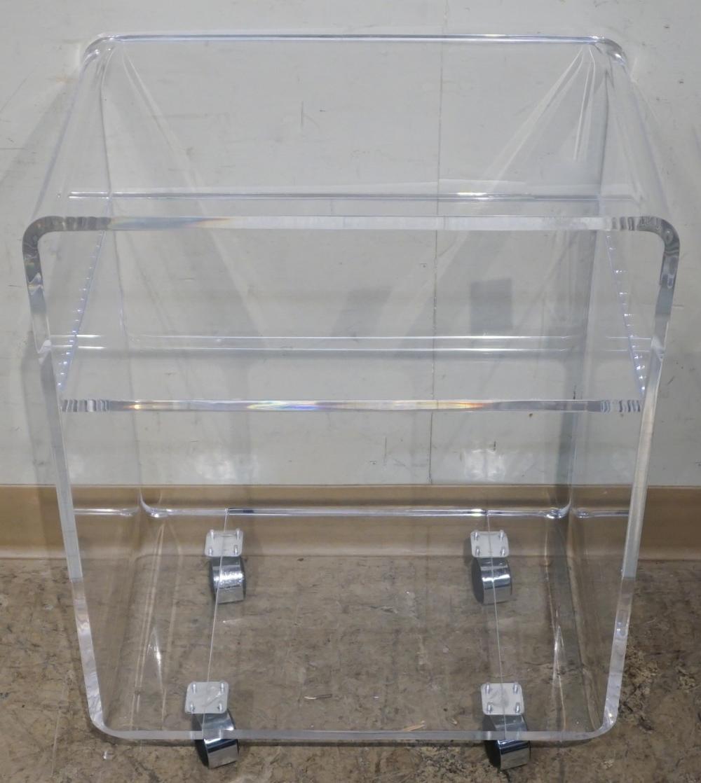 MODERN ACRYLIC ROLLING SIDE CART 32f72d