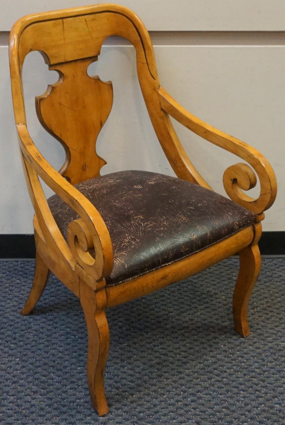 PAIR EUROPEAN CLASSICAL STYLE FRUITWOOD