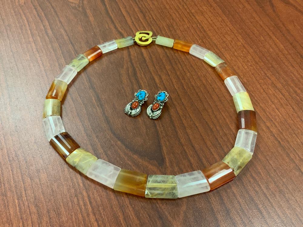 PAIR OF SOUTHWEST SILVER TURQUOISE 32f7be