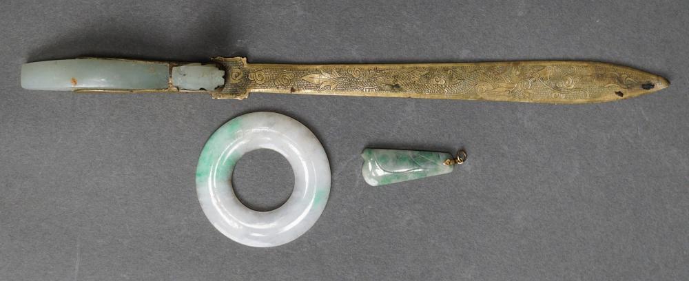 CHINESE JADE HANDLE LETTER OPENER  32f7fe