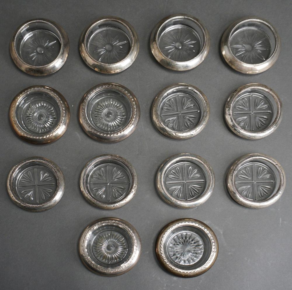 COLLECTION OF 14 STERLING SILVER MOUNTED