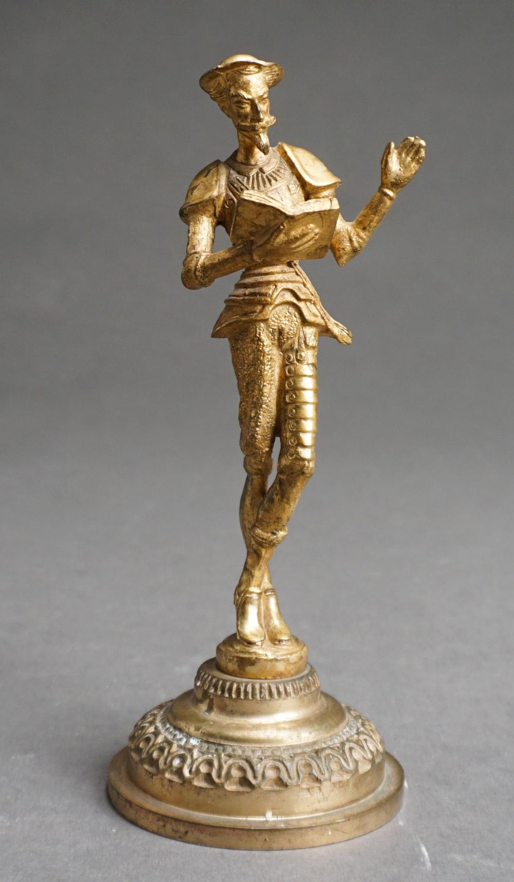 GILT BRONZE FIGURE OF DON QUIXOTE,