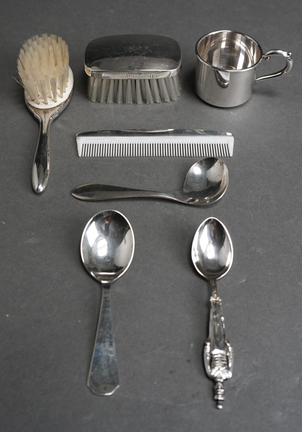 STERLING SILVER CHILD'S CUP, FLATWARE
