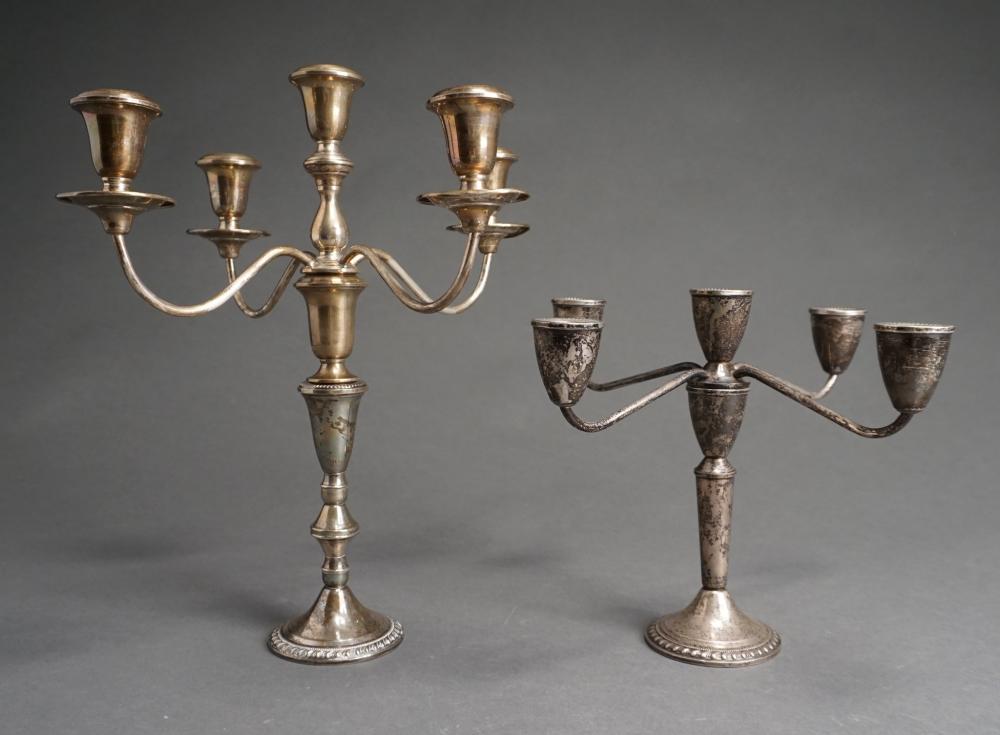 TWO WEIGHTED STERLING SILVER CANDELABRA  32f865