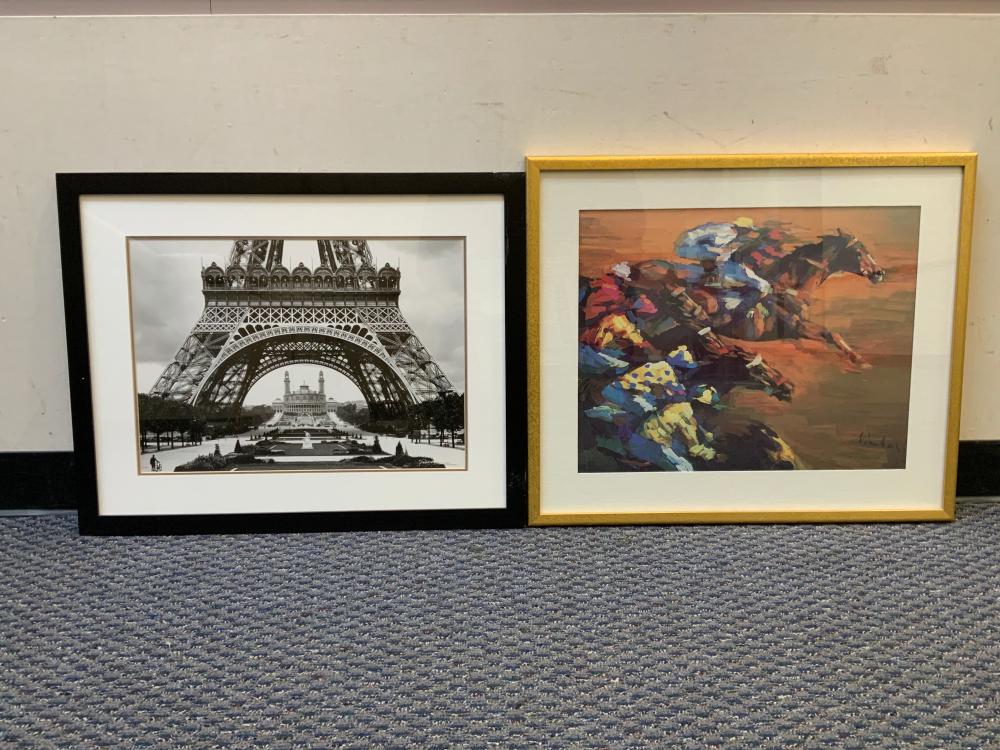 HORSE RACING, COLOR PRINT AND THE EIFFEL