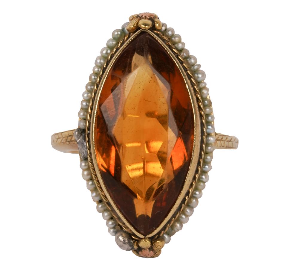 14 KARAT YELLOW GOLD CITRINE  32f8aa