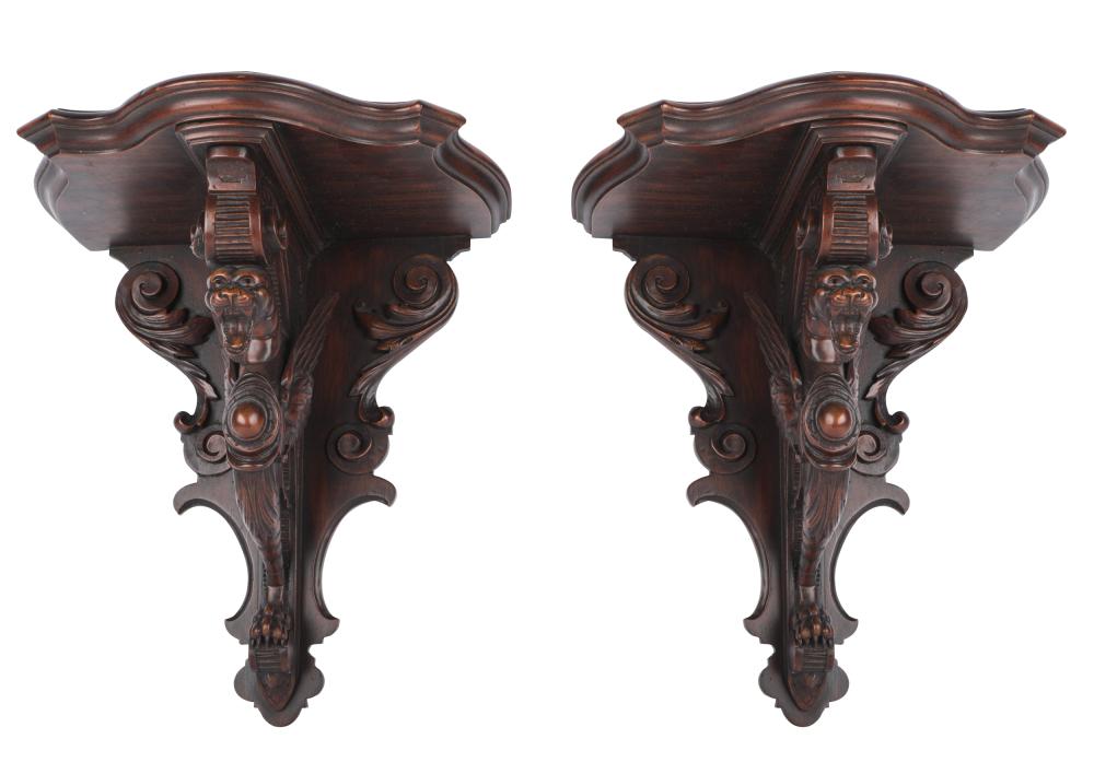 PAIR OF RENAISSANCE REVIVAL CARVED 32f8fe