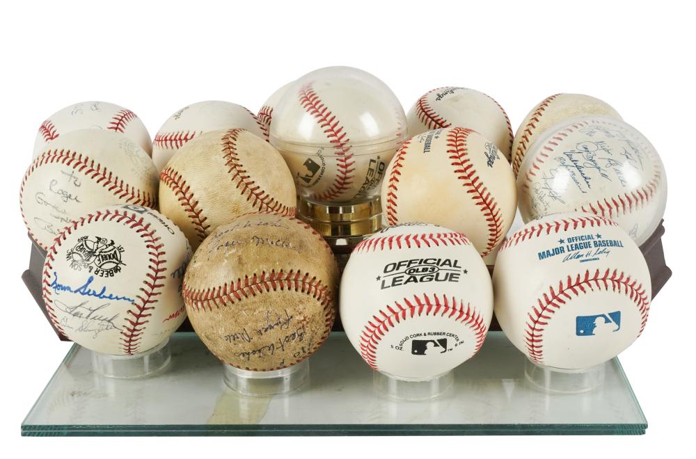 COLLECTION OF SIGNED BASEBALLScomprising