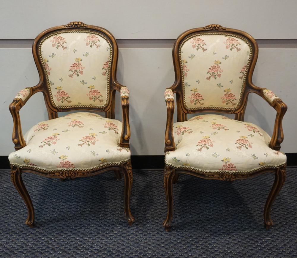 PAIR OF LOUIS XV STYLE FRUITWOOD