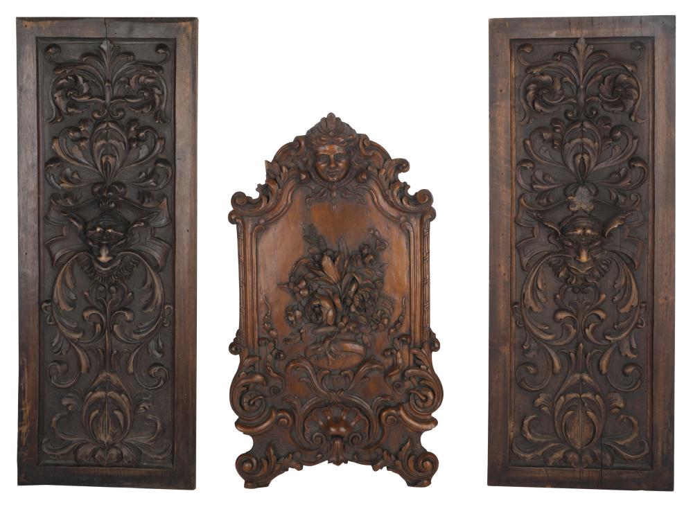 THREE RENAISSANCE REVIVAL CARVED