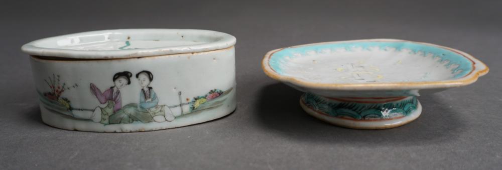 CHINESE PORCELAIN BOX AND TRAY  32f970