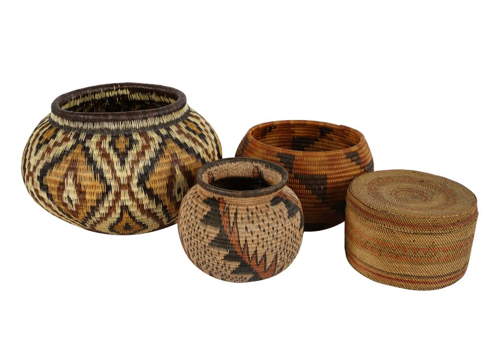 FOUR NATIVE AMERICAN BASKETScomprising 32f975
