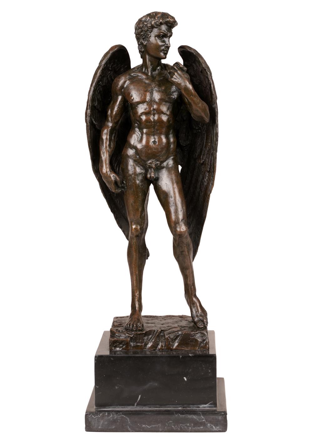 AFTER MICHELANGELO WINGED DAVIDpatinated 32f9a6