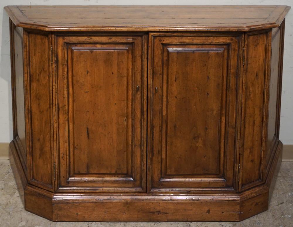 CONTEMPORARY PECAN SIDE CABINET  32f9b0