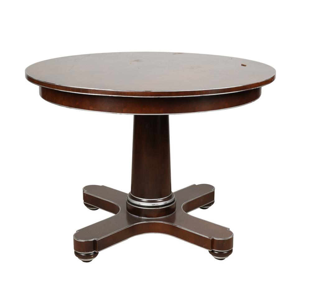 MAHOGANY CENTER TABLEwith metal