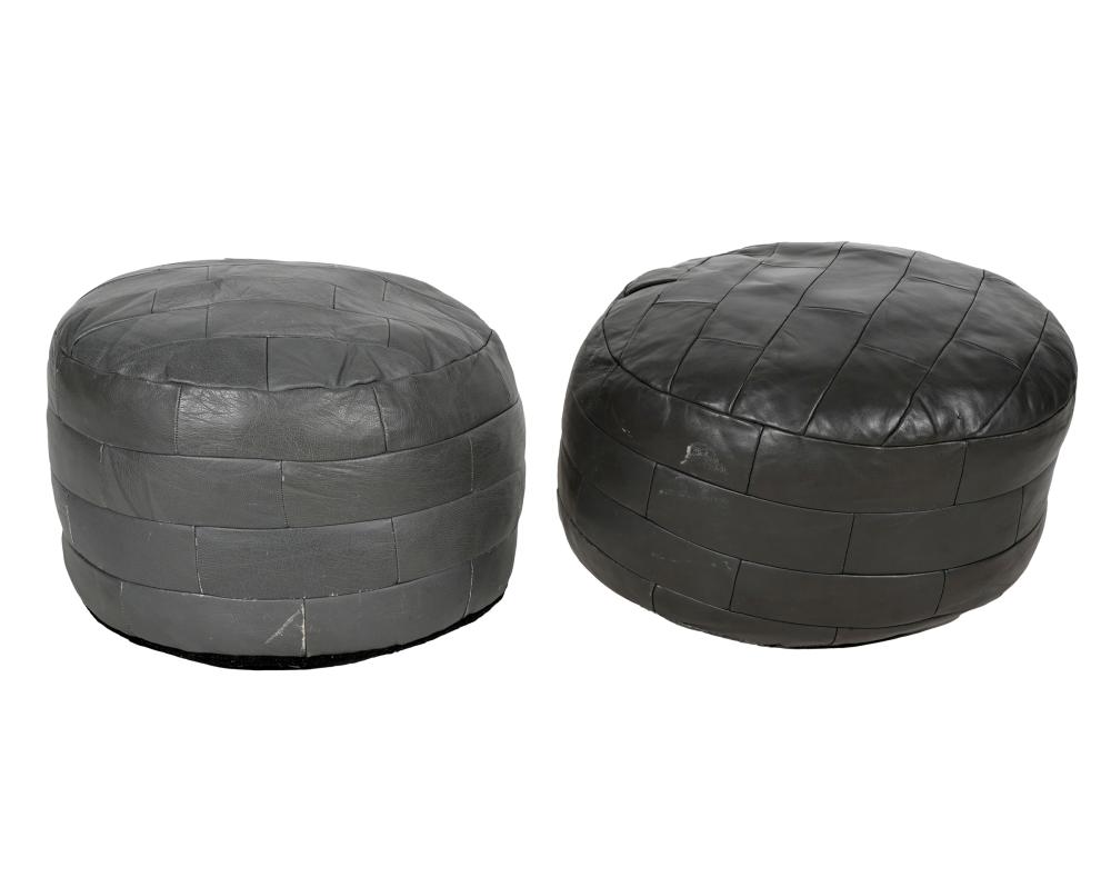 PAIR DE SEDE PATCHWORK GREY LEATHER