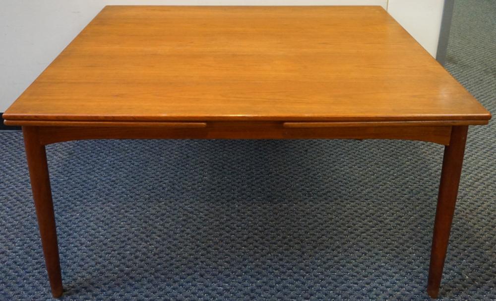 DANISH TEAK PULL-OUT DINING TABLE,