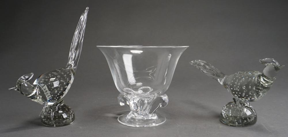 STEUBEN CRYSTAL PEDESTAL BOWL AND 32faa3