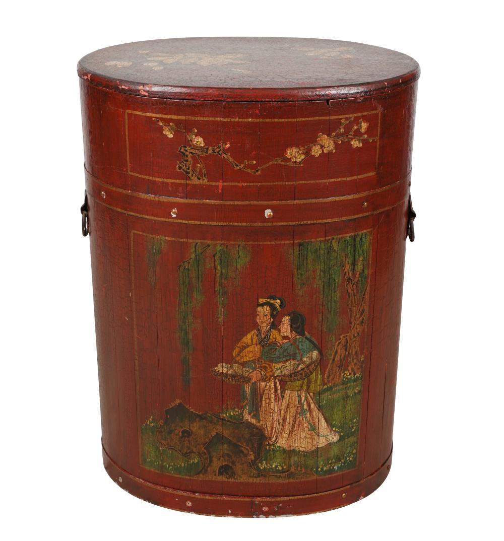 CHINOISERIE DECORATED WOOD STORAGE 32fb9d