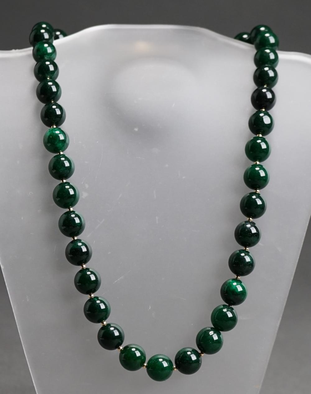 JADE BEAD NECKLACE L APPROX 23 32fbcd