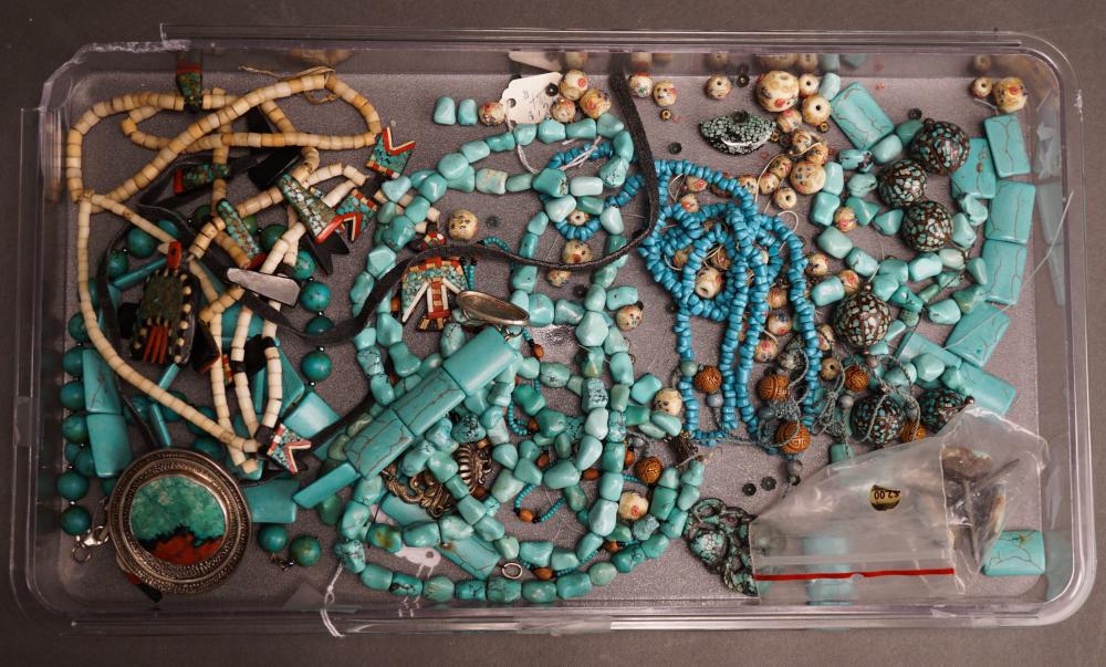 COLLECTION OF NATIVE AMERICAN, TURQUOISE,