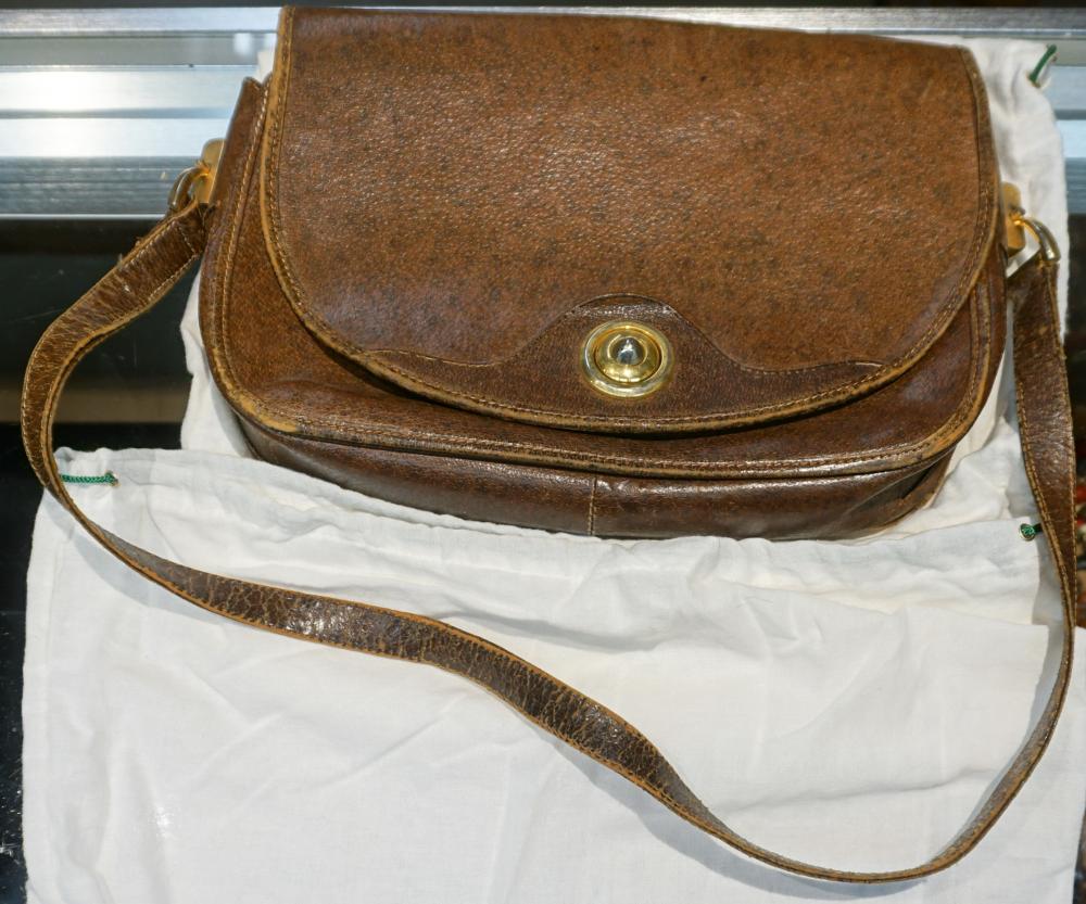 GUCCI PIG SKIN BROWN LEATHER SHOULDER 32fc0b