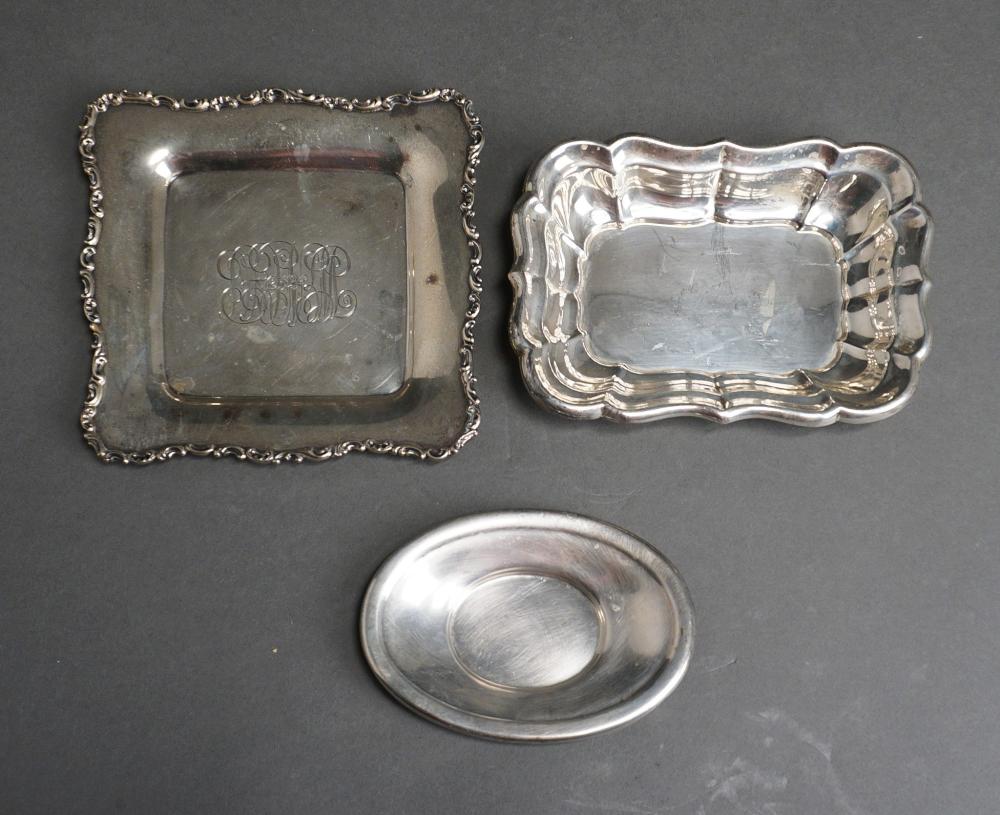 THREE STERLING SILVER DISHES BY 32fc16