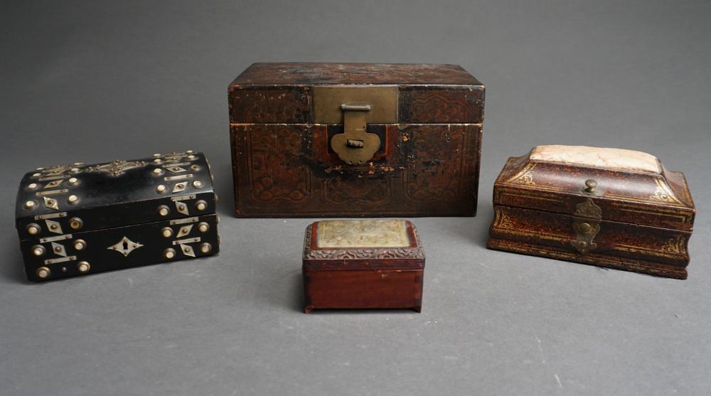 GROUP OF FOUR ASSORTED BOXES, INCLUDING: