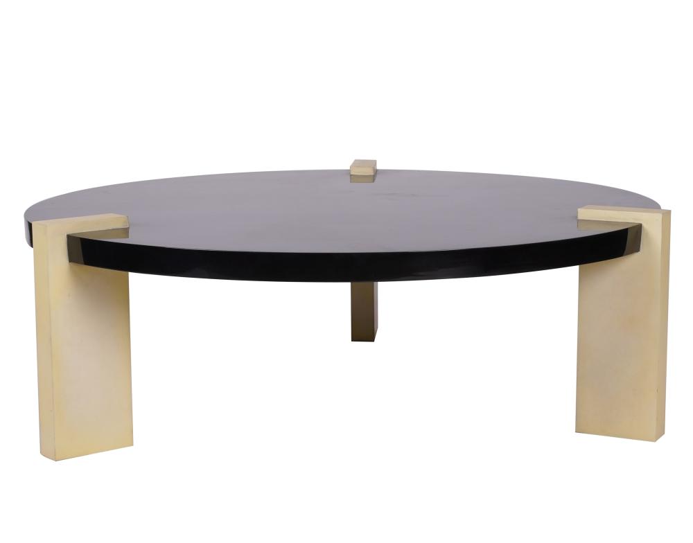 MODERNIST ROUND COFFEE TABLEblack lacquer