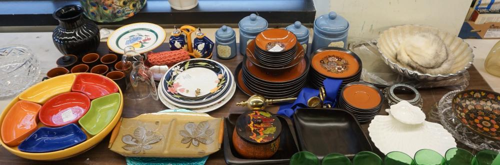 CANISTER SET, LAZY SUSAN, WOOD BOWLS