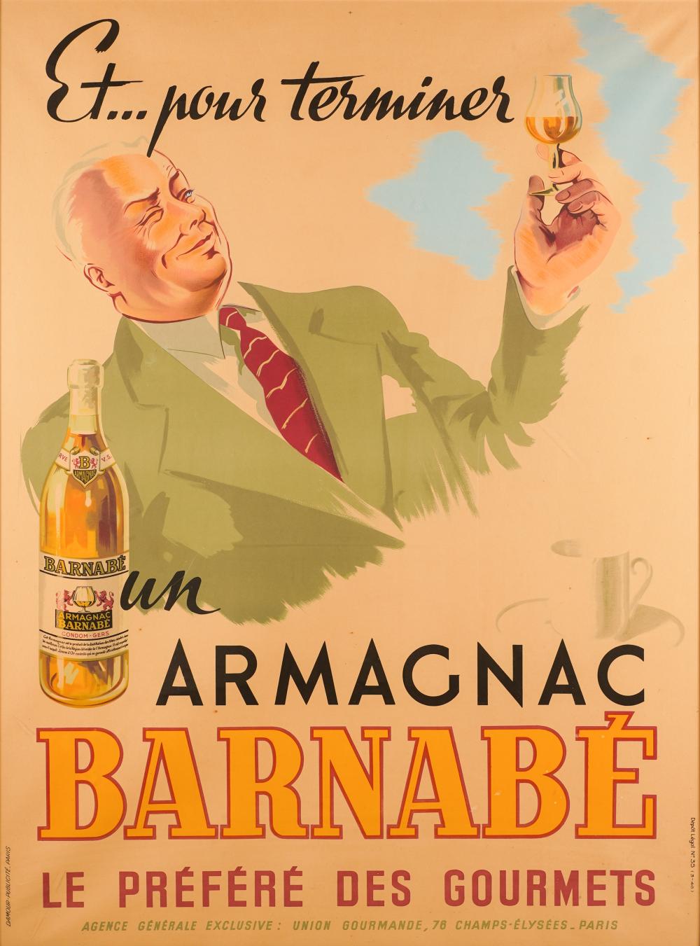 FRENCH ADVERTISING POSTER ARMAGNAC