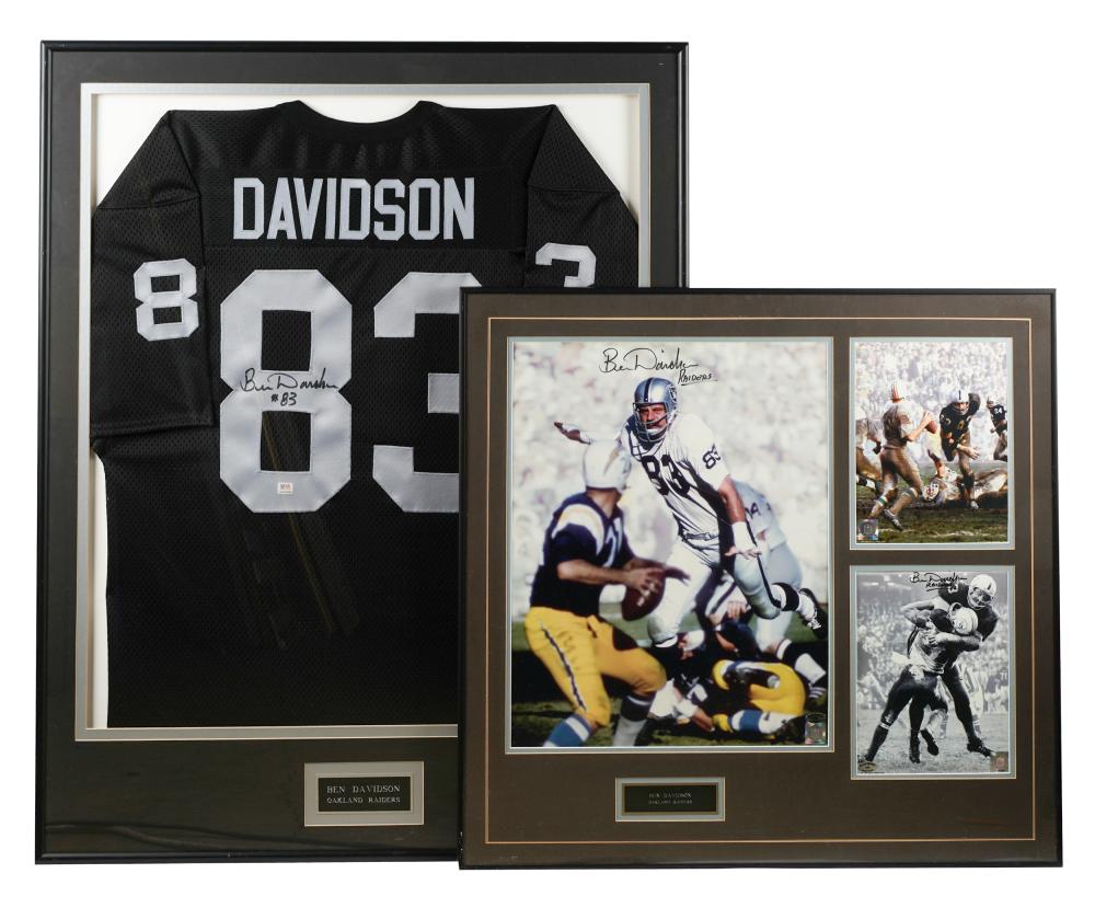 TWO BEN DAVIDSON RAIDERS SIGNED FRAMED