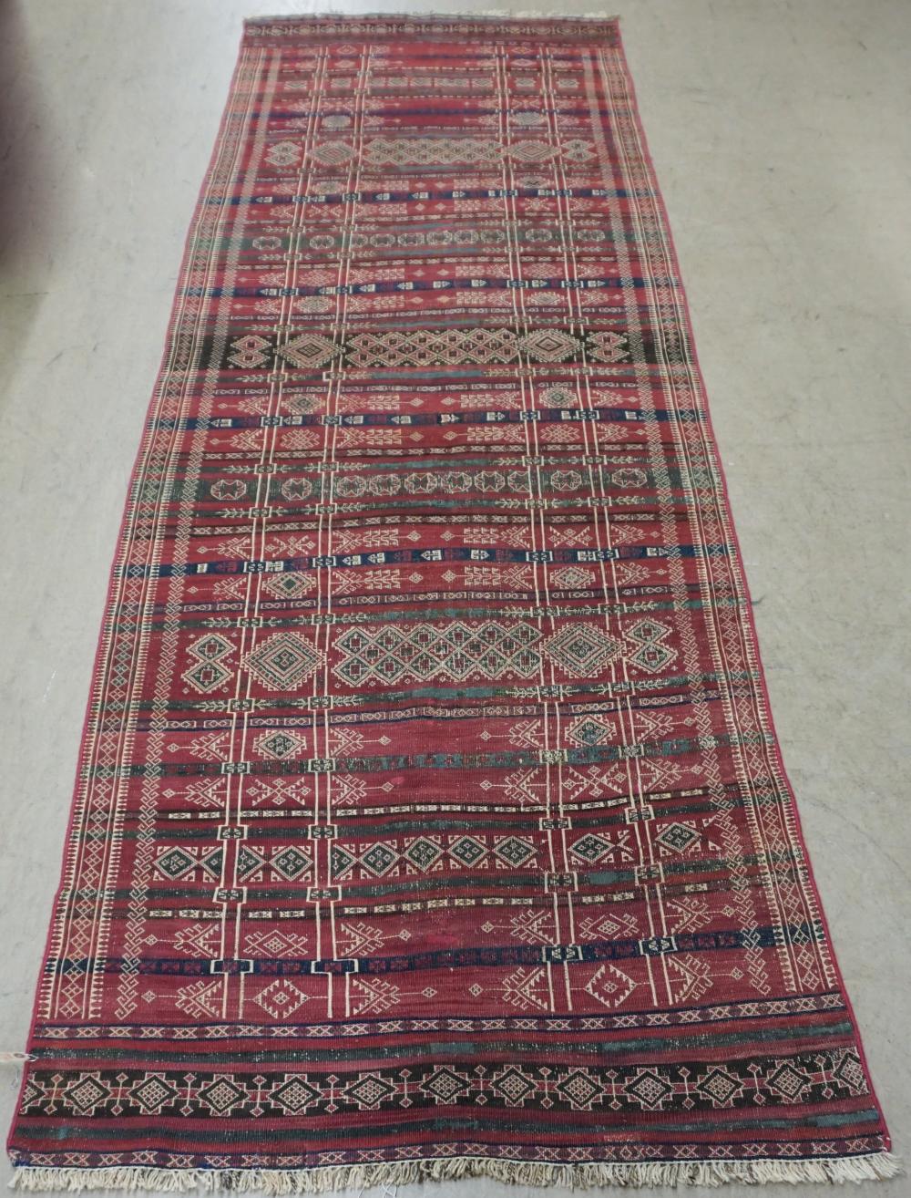 EMBROIDERED KILIM RUG 11 FT 3 IN 32fe6f