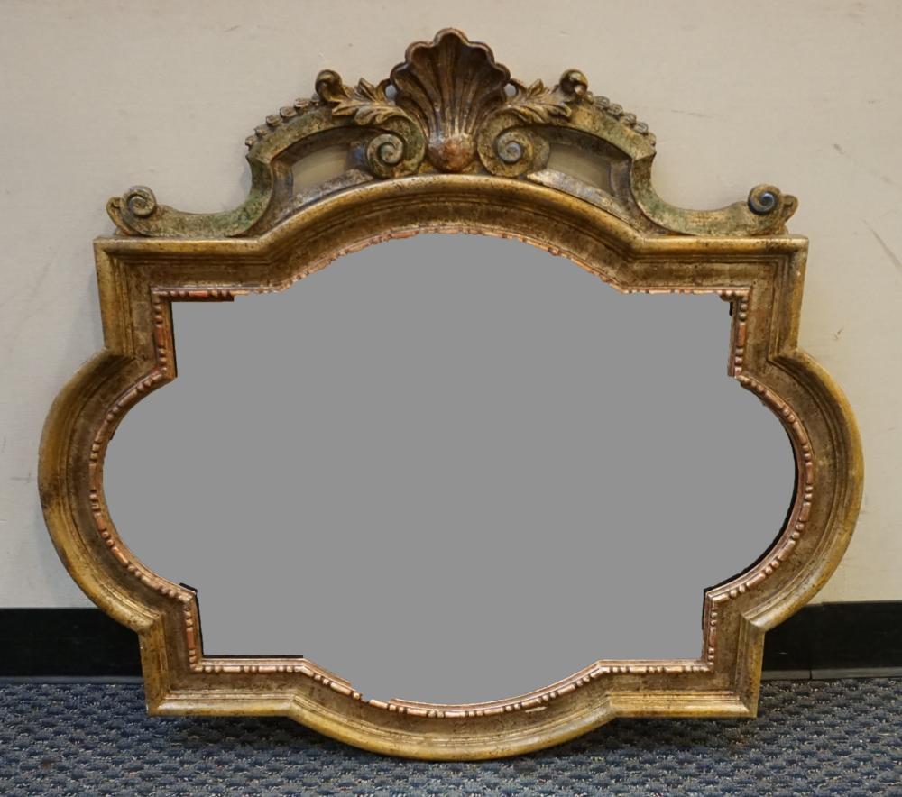 NEOCLASSICAL PAINTED GESSO MIRROR,