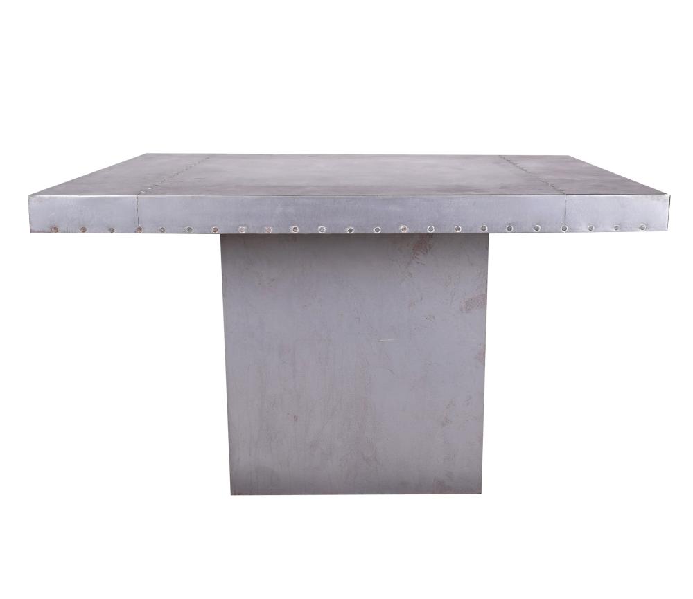 ZINC-WRAPPED TABLEcontemporary;