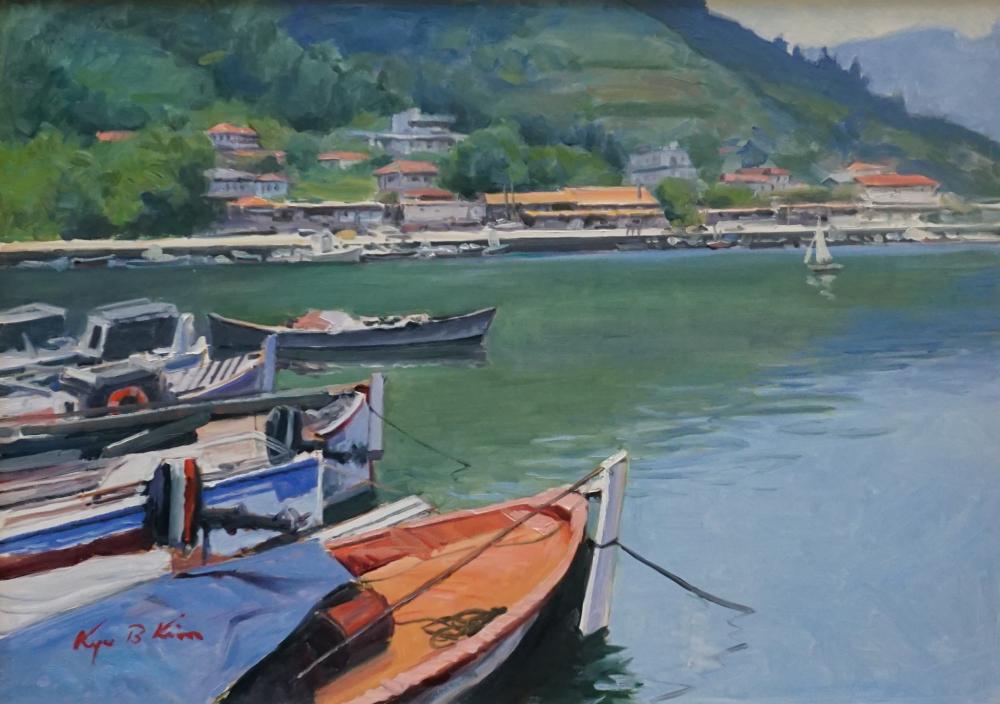 KYU B. KIM, BOATS DOCKED AT COASTAL