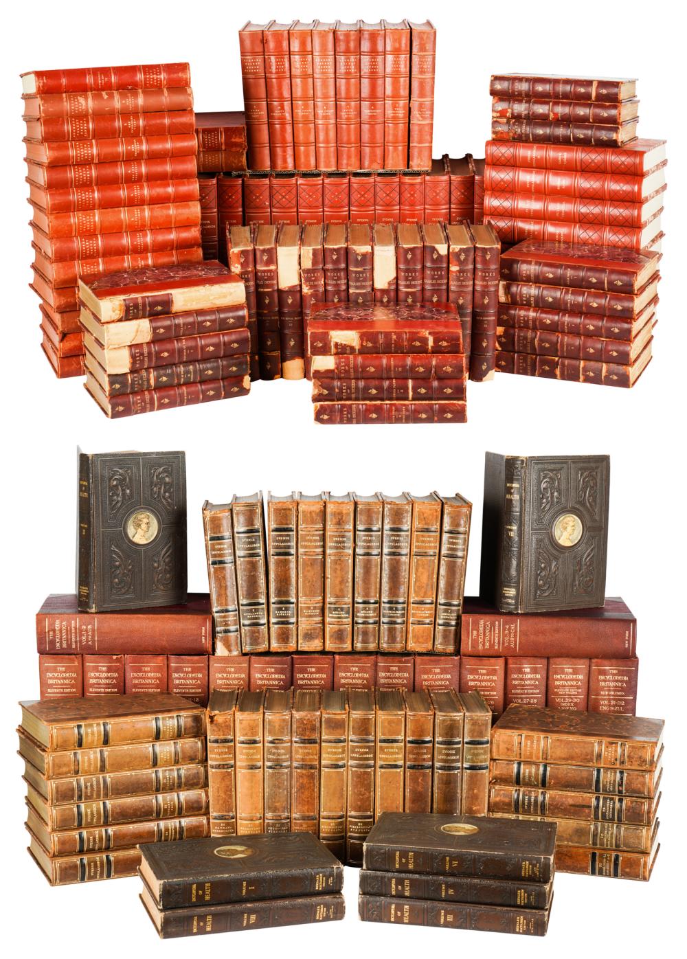 LARGE COLLECTION OF LEATHER-BOUND