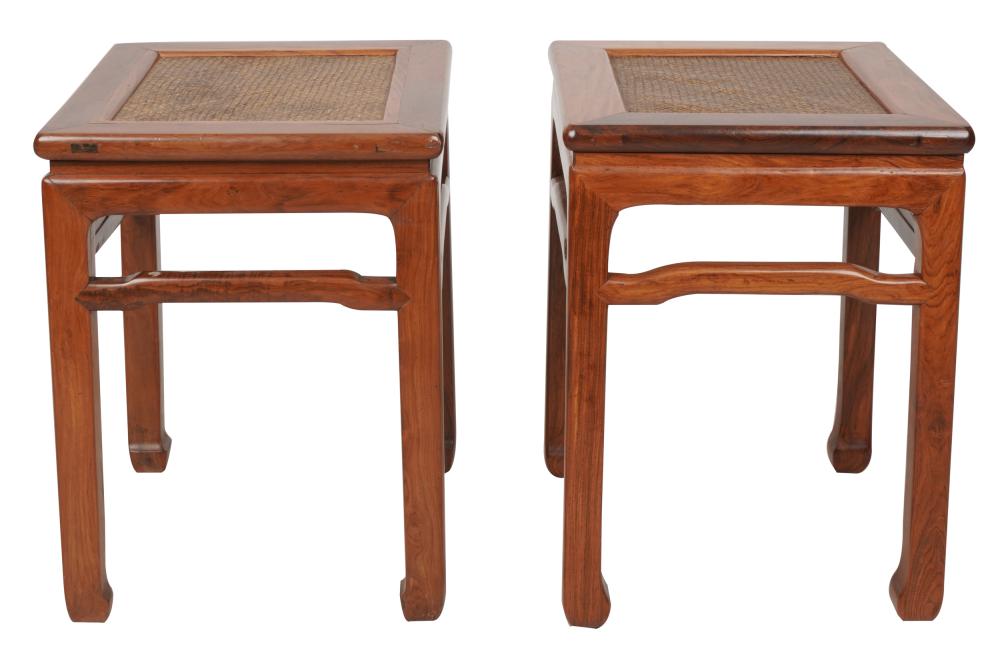 PAIR OF CHINESE-STYLE HARDWOOD