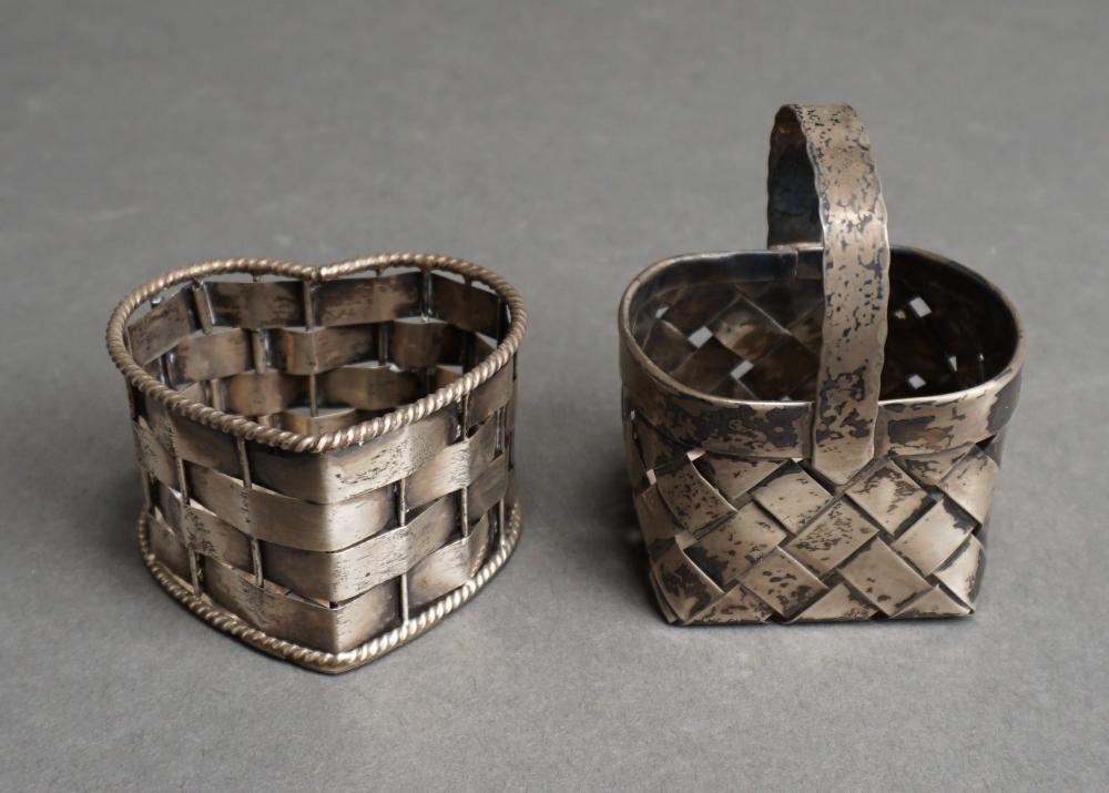 TWO CARTIER STERLING SILVER BASKETS  330001