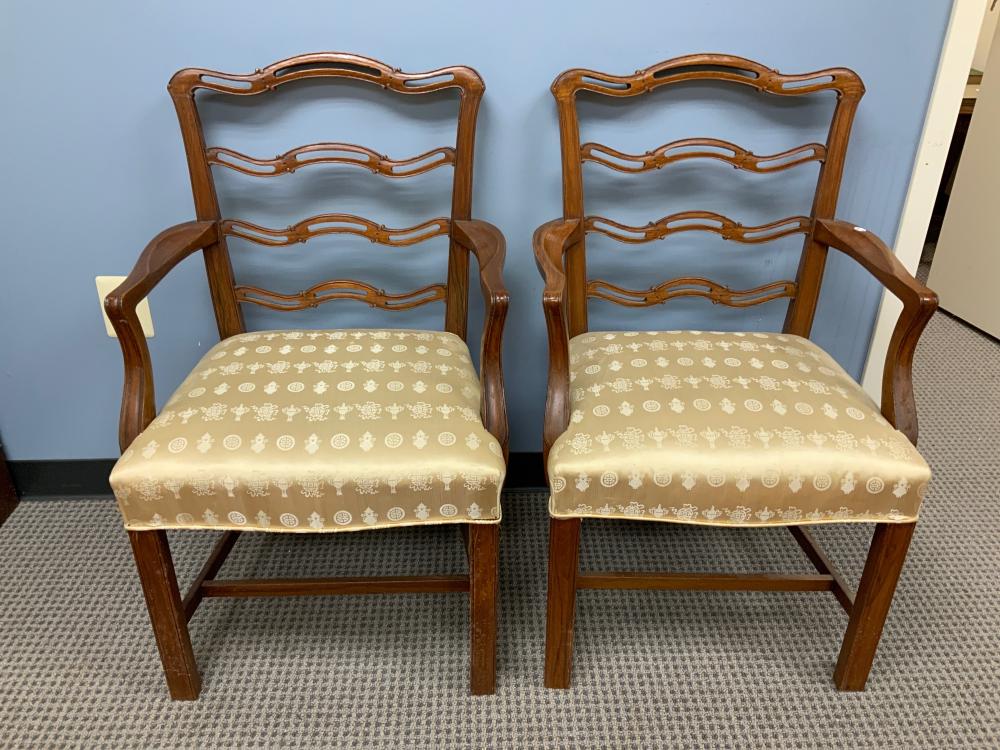 PAIR OF CHIPPENDALE STYLE MAHOGANY