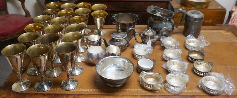 LARGE GROUP OF SILVER PLATE INCLUDING