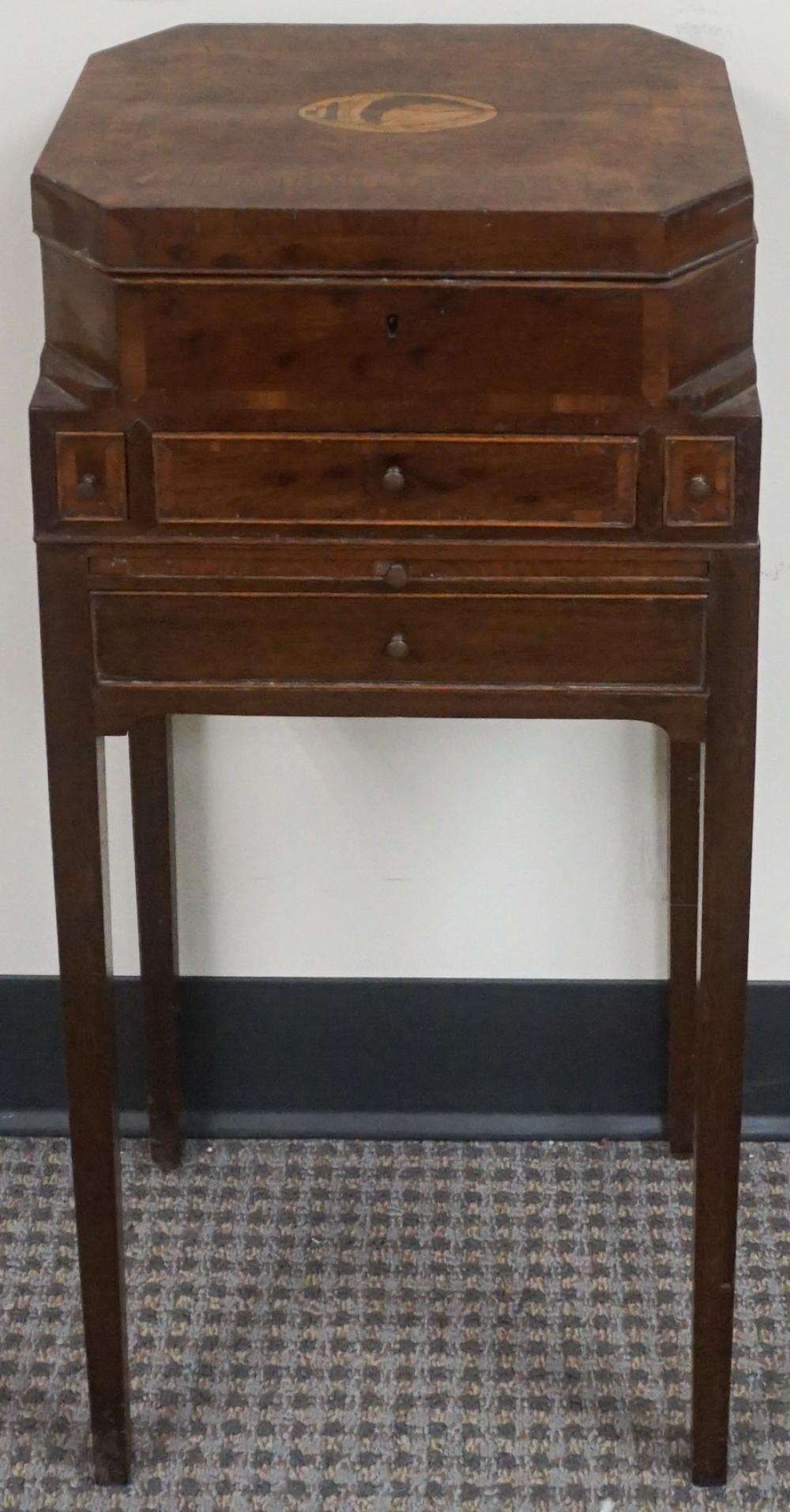 GEORGE III STYLE INLAID MAHOGANY 33008a