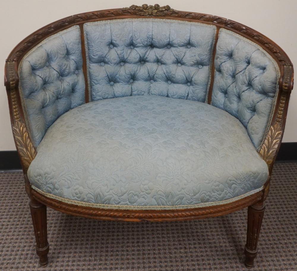 LOUIS XVI STYLE PARTIAL GILT CARVED 3300a1