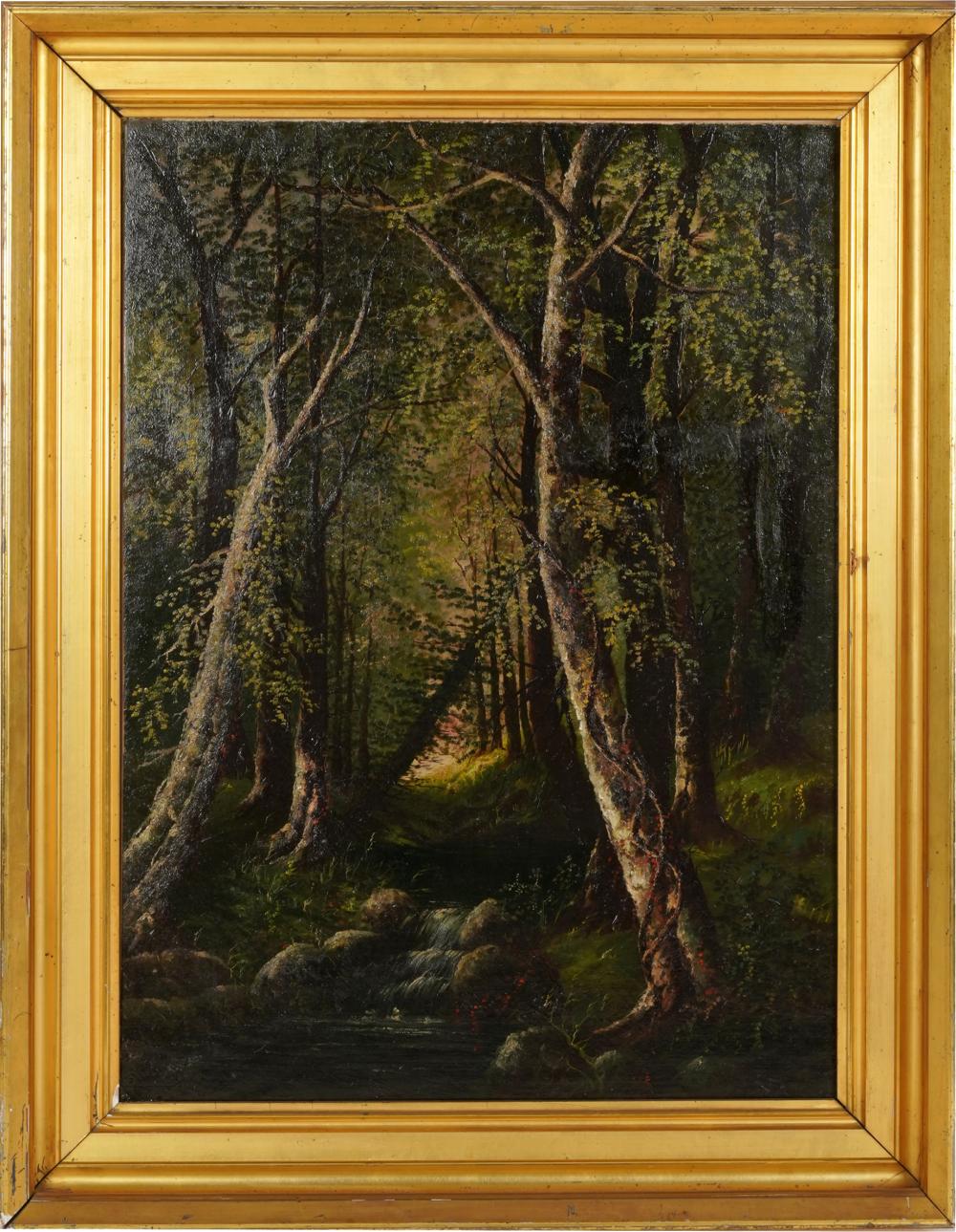 UNKNOWN ARTIST FOREST INTERIORoil 3300a6