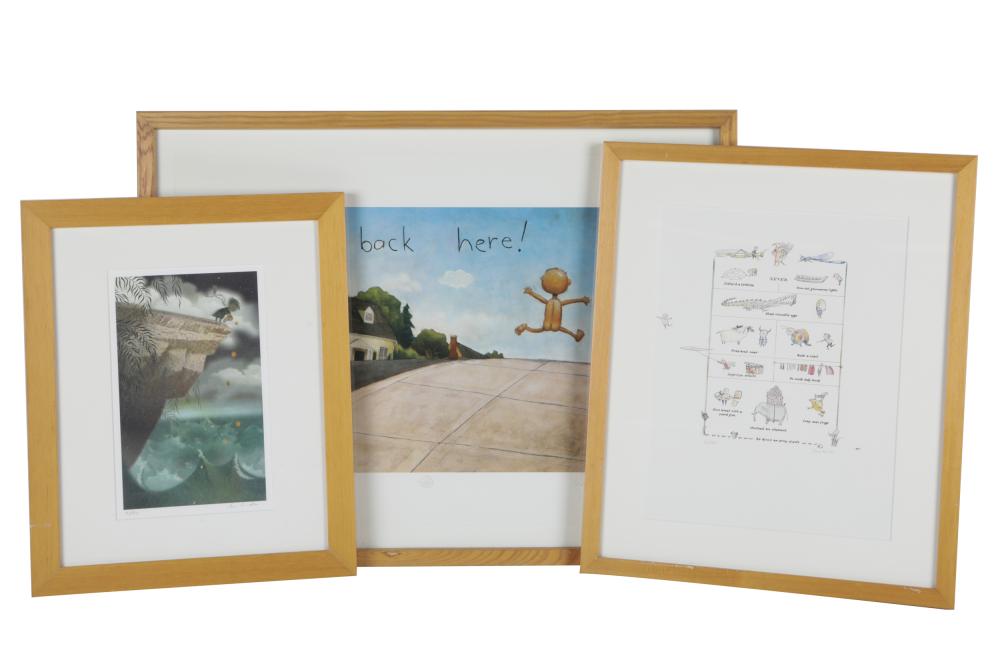 THREE FRAMED PRINTS OF CHILDREN'S